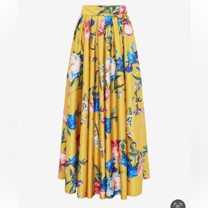 Leo Lin Reinette Garden Print Maxi Skirt